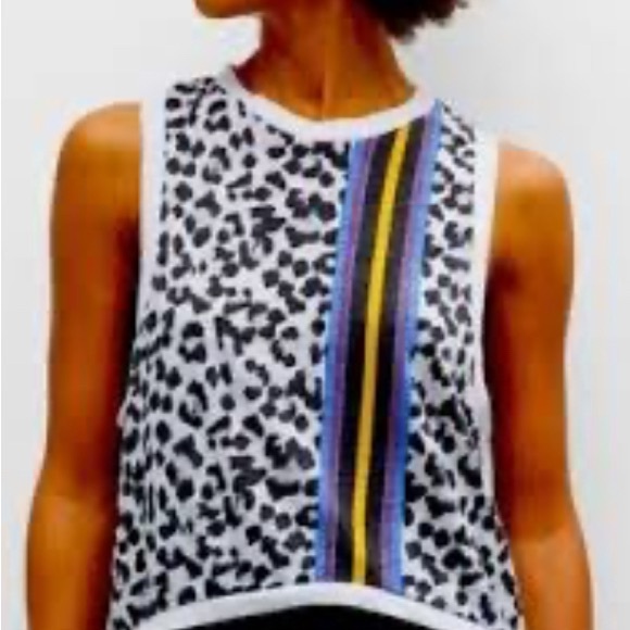Free People Movement Printed Love Tank Leopard Black Combo, size L - Picture 2 of 6